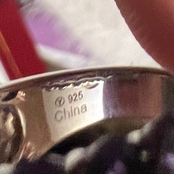 ππNEW 5.76CTW ROUND AFRICAN AMETHYST  STERLING SILVER BAND CLUSTER RING. SZ 7 - Picture 7 of 9